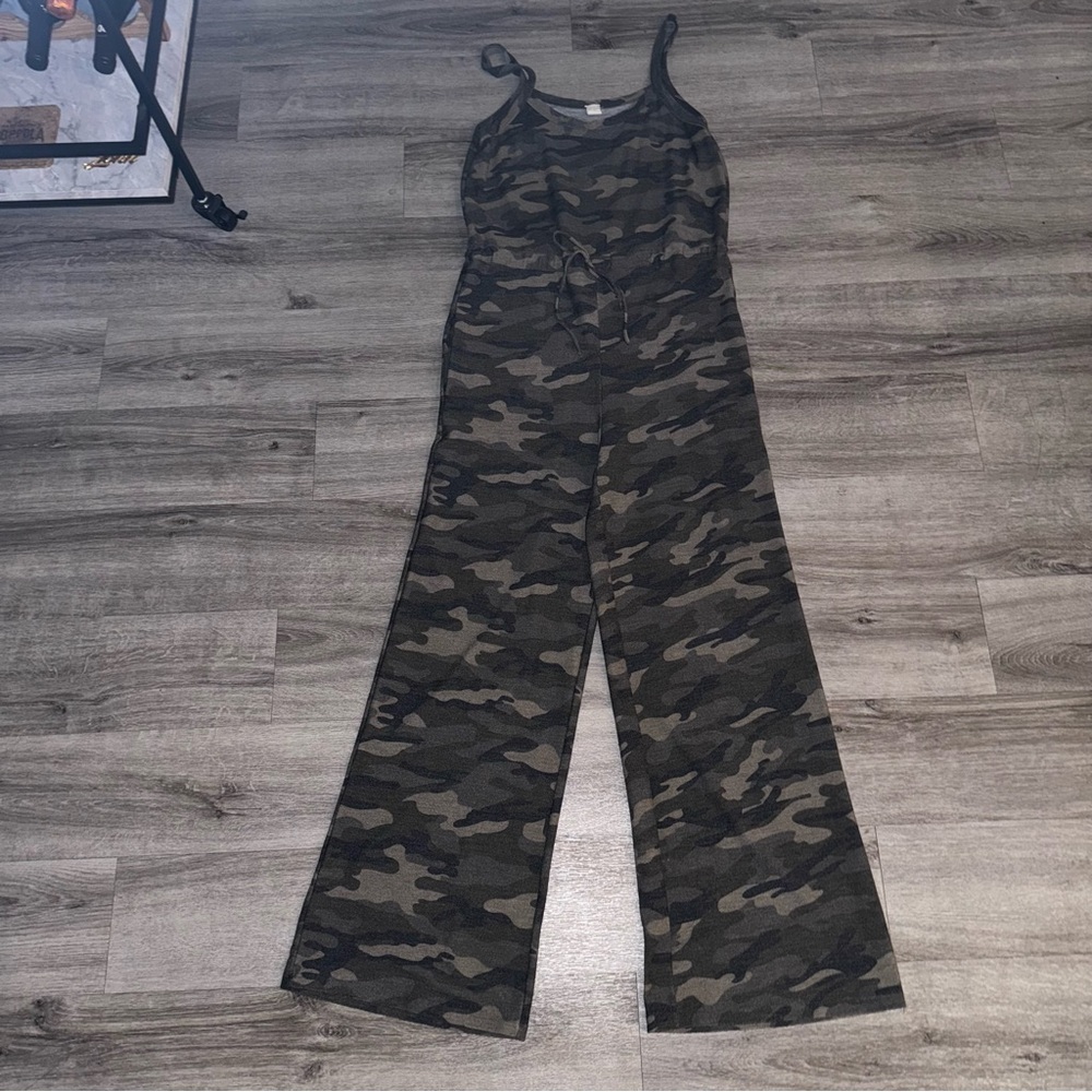 Camouflage cotton overalls / jumpsuit